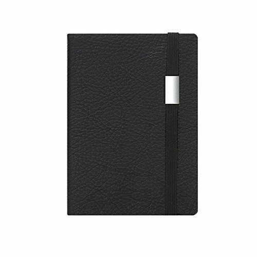ToiM A5 PU Pure Color Einfacher Notizblock Handbuch Notizbuch mit blanko Innenpapier, Geschenk verpackt Schreibwaren (schwarz)