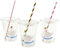 Swan Party Becher – Schwan Princess Geburtstag Baby Shower Set mit 12 Strohhalmen