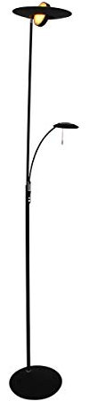 Steinhauer Zenith Stehlampe Schwarz 185 cm Hoch Inkl. dimmer LED Einstellbar