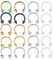 Incaton 16 Gauge 10MM Lippenpiercing Nasenpiercing Brustwarzenpiercing Chirurgenstahl Helix Septum Ring Tragus Ohrpiercing Bioflex Hufeisen Circular Barbell Retainer Piercing Schmuck