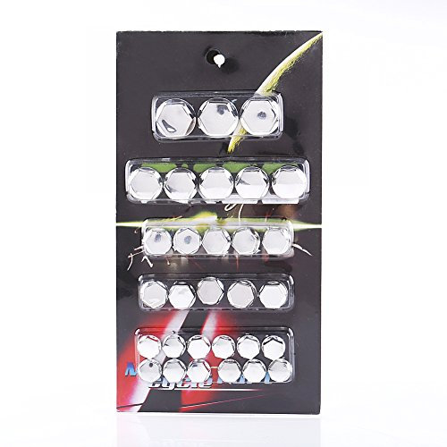 Radmuttern Fydun 30 Stücke Auto Radmutter Abdeckungen Schrauben Topper Kappen, Motorrad Innensechskantschraube Mutter Bolzen Kappe Abdeckung Dekoration(Silber)