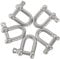 Rshuhx M6 D Shackles 304 Stainless Steel D Ring Shackle Lock D Links Hook Shackle Clip D-Shackle Ring for Heavy Duty Construction,Chain Link Tow 10PCS