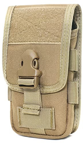 TRIWONDER Molle Klein Tasche, Taktische Tasche Multifunktional EDC Pouch Handytasche Gürteltasche (Braun)