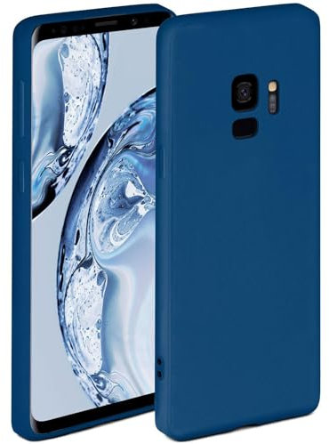 ONEFLOW Soft Case für Samsung Galaxy S9 Hülle aus Silikon mit Kameraschutz, Silikonhülle mit erhöhtem Schutz fürs Display, Backcover Schutzhülle, weiche Handyhülle, Blau