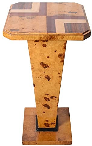 Art Deco Tisch Antik Blumentisch Säule Beistelltisch Blumensäule Ablage Holztisch Intarsien cat016 Palazzo Exklusiv