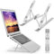 SYXLS Supporto per Computer Portatile, Regolabile Supporto per Tablet, Supporto Ergonomico e Pieghevole, Ventilato Porta Notebook Pieghevole, Per 10-15,6 Laptops