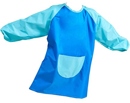 RY-EARL Kinder-Malschürze, wasserdichte Kinder-Malschürze,3-11 Jahre Mädchen/Junge,Kinder-Langarm-Kittelschürze mit 1 Taschen Bastelschürze, zum Malen, Kochen, Schulaktivitäten,Essen,Laboraktivität