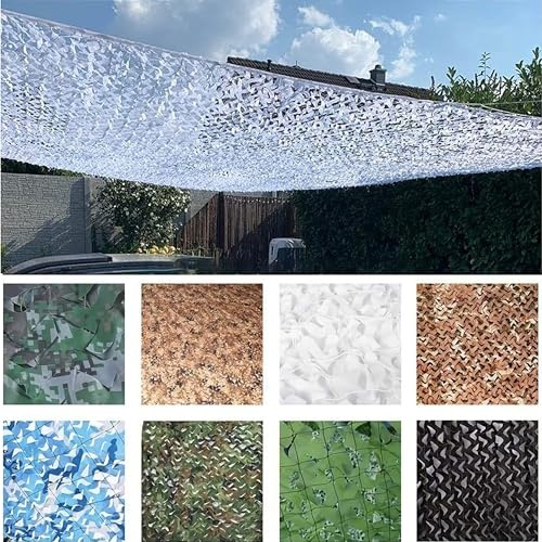 SDLLG Filet de Camouflage 2023 Nouveau 210D épaissi Voile Solaire Camouflage Net Filets de Protection Solaire Bâches de Voiture de décoration de fête Camping