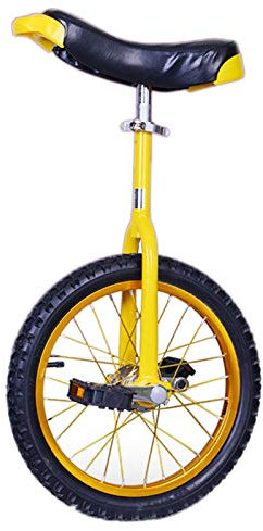 Gelb Outdoor Kinder 16'' 18'' Einräder 10/11/12/15 Jahre alt, 20'' Erwachsene Rutschfestes Einrad Fahrrad, einfach zu montieren (Größe: 18 Zoll Rad)