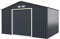 GOPLUS 8,7㎡ Abri de Jardin Métal, Cabine de Jardin Extérieur Portes Coulissantes, Cabane de Rangement à Outils, 330 x 255 x 210 cm, Gris