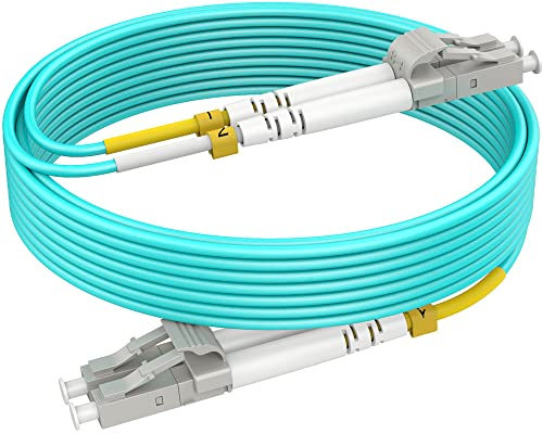 RamboCables LWL Patch-Kabel OM4 50m LC auf LC Glasfaser-Kabel -LWL Patch-Kabel OM4 Multimode Duplex LSZH - 100GBit/s 50/125µm