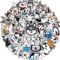 Bric Dodo 50 Stück Husky Aufkleber Auto Laptop Telefon Gitarre Skateboard Motorrad Fahrrad Husky Stickers Set Vinyl Wasserdicht Aesthetic Aufkleber für Jugendliche Kinder Erwachsene