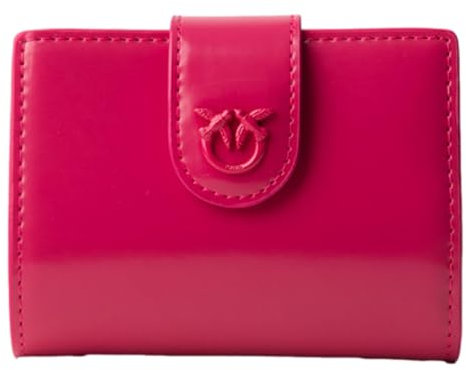 Pinko Wallet Pelle Spazzolata Lucida, Accessori da Viaggio-Portafogli Donna, N17B_Pink Block Color, 12