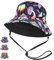 Chapeau bob réversible unisexe avec ficelle, chapeau de pêcheur d'été tendance double face en coton, chapeaux de pêcheur de voyage pour femmes, hommes, garçons et filles, Champignons fluorescents,