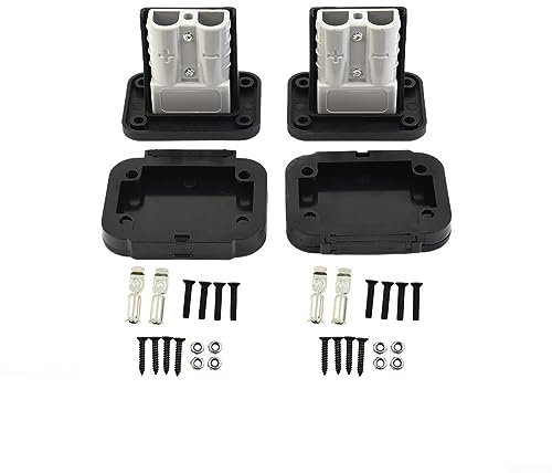 Lot de 2 connecteurs d'alimentation encastrés 50 A pour prises Anderson, connecteurs d'alimentation pour voiture, camping-car, caravane, bateau