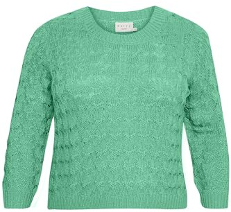 KAFFE CURVE Damen Strickpullover KChelena 3/4 Ärmel