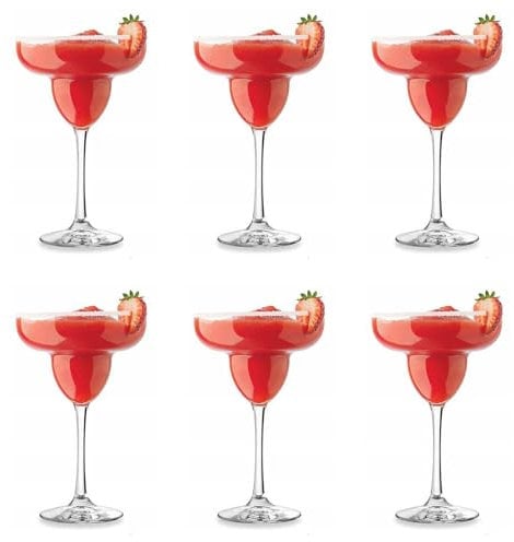Glasmark KROSNO 1992 Ensemble de Verres à Cocktails 6 pièces Verres à Margarita 6x220 ml