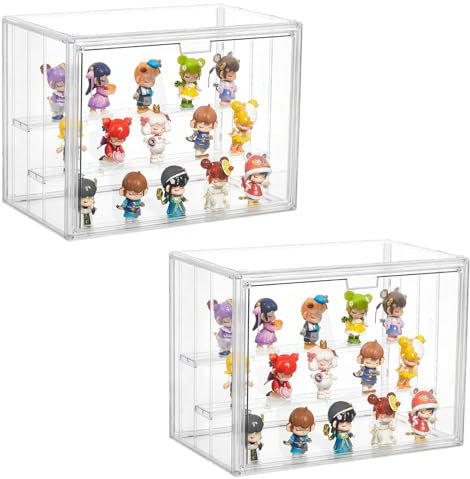 Acryl Vitrine Klarsicht Aufbewahrungsbox Countertop Würfel für Sammlerstücke, Action-Figuren, Miniaturfiguren Staubdichter Schutz Aufbewahren & Organisieren… (27.5x21x18cm)