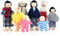 Jooheli 8 Stücke Puppenhaus Puppen, Puppenfamilien, Puppenhaus Puppenfamilie Set, Kinder Spielzeug Minipuppen für Puppenhaus Familie Zubehör