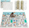 MIKMEL Krabbeldecke für Babys, mitwachsend, faltbar, aus reversiblem Schaumstoff (Stadt/Sterne) – Spielmatte und Bodenmatte für Babys, Kinderzimmer, groß, 180 x 150 x 1 cm