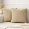 MIULEE 2er Set 40x40 cm Kordsamt Kissenbezüge Moderne Kissenhüllen Dekorative Sofakissen Dekokissen Weicher Zierkissenbezug für Wohnzimmer Sofa Schlafzimmer Boho Dekor Tan