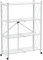 PROREGAL KLAP klappbares Regal mit Rollen | 4 Böden/Fächer | Weiß | Belastbarkeit 200kg | HxBxT 127x72x34cm | Lagerregal Metallregal Klappregal