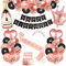 Bluelves Palloncini Compleanno, Decorazioni Compleanno Nere in Oro Rosa,Palloncino di Coriandoli per Ragazze da Donna 18 20 30 40 50 60 Forniture per Feste di Compleanno