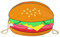 Mc-Donald-s Burger Handtasche Damen Mittelgroß Umhängetasche Verrückte Ausgefallene Taschen Mädchen Umhängetasche Kostüm Accessoires Kawaii Bag(Burger)