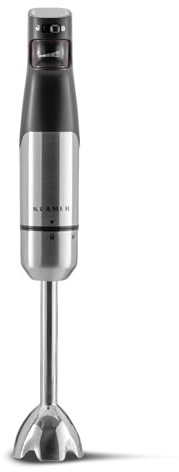 KLAMER Stabmixer 1000 Watt, Pürierstab Edelstahl mit SmartSpeed per Finderdruck