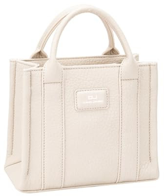 David Jones Mini-Handtasche, Damen, PU-Leder, Handtasche, kleine Tasche, Stadt, Reise, modisch, elegant, modisch, schick, elfenbeinfarben