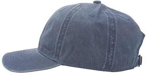 fashionchimp Baseballcap im Vintage Used-Look aus 100% Baumwolle, Unisex Jeans Denim Cap (Stahlblau)