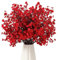 UXORSN 10 Piezas Flores Artificiales para Aliento de Bebé Ramos Gypsophila Falsa Plantas de Seda Decorativas Flores de Aliento Artificial Plástico Decoración Floral para Jarrón Boda Hogar Mesa,Rojo
