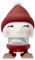 Hoptimist Skiing Bumble Weihnachtsdeko, Kleine Winterdeko, Ski Deko, Skiläufer-Figur für Weihnachten, Durchmesser 6,1 cm, Höhe 7,2 cm, Small, 1 Stück, Berry