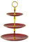 TsunNee - Juego de 2 exhibiciones para tartas de 3 plantas para cupcakes, platos de postre, pasteles, frutas, galletas, dulces, bandeja de servir de pisos para Navidad, boda,