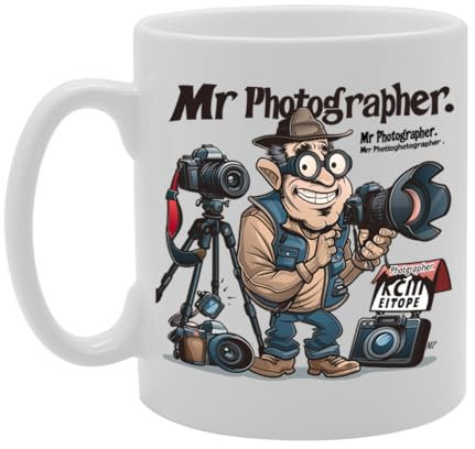 Coralgraph MG6074 Mr Photographer Mug - for Photographers, Photography Enthusiasts, Artists, Durable Ceramic, Dishwasher Safe, Premium Print