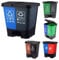 16L 20L 40L Recycling Pedal Bin Double Compartment for Food, Garden, Kitchen Waste | Home, Bedroom, Bathroom Trash Bin (Brown & Black, 20L)