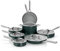 Ninja NeverStick Ceramic Pro 14-Piece Cookware Set, Non-Stick Pots & Pans Set with Glass Lids, Ceramic, Stainless Steel, Stove to Oven Safe, All Stovetops & Induction Compatible, Green, CW39014GN