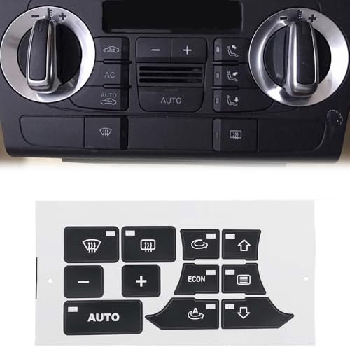 Jrfeng Pegatina de botón para salpicadero de Coche para Audi A3 8P, reparación de botón de Interruptor de Pieza de Consola Central Coche Accesorios