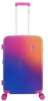 SAXOLINE Reisekoffer, mittlere Größe, erweiterbar, Kollektion Twist, Maße: 67 x 46 x 27 cm, Fassungsvermögen: 70 l, Gewicht: 3,8 kg, Rosa, Modisch