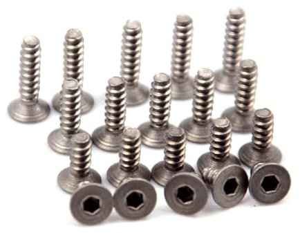 Viti autofilettanti in titanio con esagono incassato a testa piatta Ti svasatore M3, 1 pezzi, M3x12mm