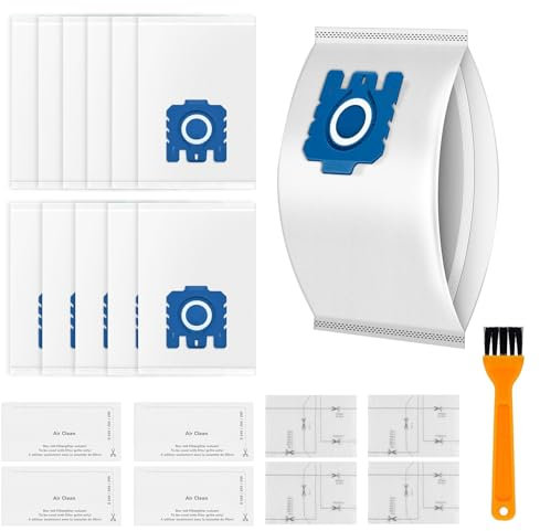 12 Pack GN Vacuum Dust Bags, Replacements Compatiable with Miele Hoover Classic C1, Complete C2 C3, S2, S5, S8 Series Vacuum Cleaner