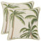 Tosleo 2er Set Sommer Kissenbezug 45 x 45 cm Frühlings Grüne Palme Garten Kissenbezüge Kissenhülle Blätter Kissen Dekorative Modern Zierkissenbezüge für Sofa Schlafzimmer Bauernhaus Wohnzimmer Deko