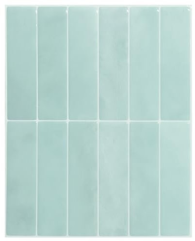 Smart Tiles Stick On Tiles Splashback - Morocco Blue, Self Adhesive Wall Tiles, 5 Wall Panels 11.43x9 in, Heat Resistant self Adhesive Wallpaper Tile, Water Resistant Bathroom Tile, Made in Canada