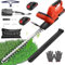 Dibaful Cortasetos Inalámbrico de 21 V con 2 * 1500 mAh Baterías y Cargador, Longitud de la Hoja de 51 cm, Separación Entre Dientes, Eléctrico, para Podar Arbustos, Mantenimiento del Jardín