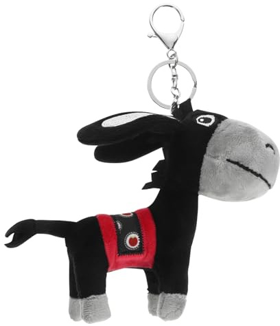 Beaupretty Plüsch Esel Schlüsselanhänger Niedlicher Ausgestopfter Anhänger für Rucksack Tasche und Auto Leichter Schlüsselring Vielseitiger Dekorationsanhänger für Erwachsene