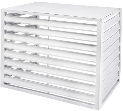 Cubre Aire Acondicionado Exterior, Cubierta Aire Acondicionado Exterior, Malla de Protección para Mini Aire Acondicionado Split(White,100 * 50 * 70cm/39.4 * 19.7 * 27.6in)