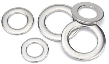 HEXHUASR GB848 DIN433 304 Edelstahl Flache dünne Kissen Kleine Unterlegscheibe Dichtung(M8x15x1.6 (20Pcs))