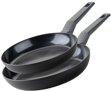 FACKELMANN Statement Pfannen-Set, 2-teilig, 24/28cm, aus recyceltem Aluminium mit Keramik-Antihaftbeschichtung, geeignet für alle Herdarten, einschließlich Induktion