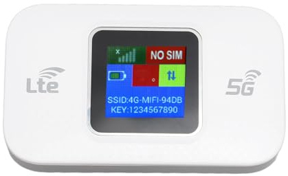 Xiuganpo Modem WiFi Professionnel 4G LTE, Routeur à écran Couleur Haute Vitesse 300 Mbps pour Téléphone Portable, Point D'accès WiFi Mobile 4G avec Batterie au Lithium, adapté aux Téléphones Portables