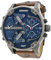 FENKOO Hommes Montre Militaire Montre Bracelet Montre Décontractée Quartz Cuir Bande Luxe Marron